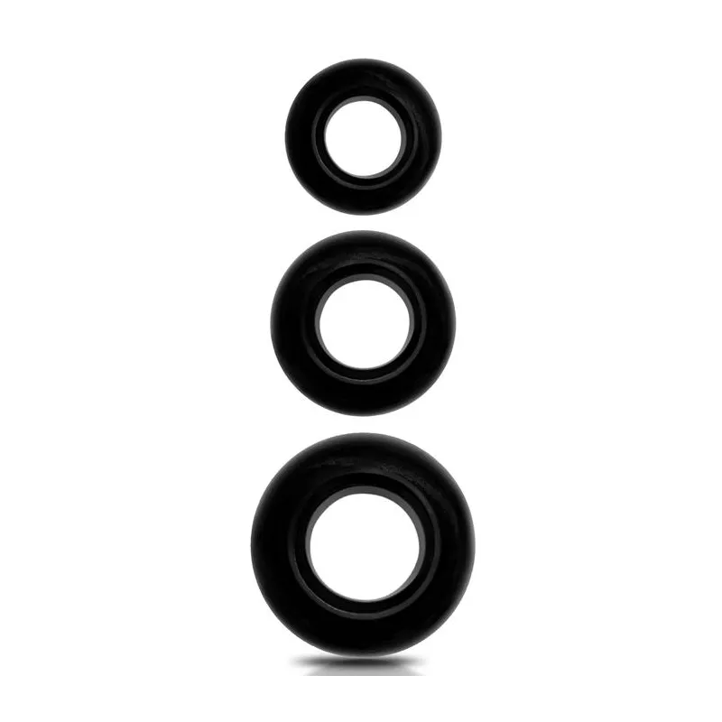 Beast Rings Lot de 3 cockrings souples Beast Ring Noirs